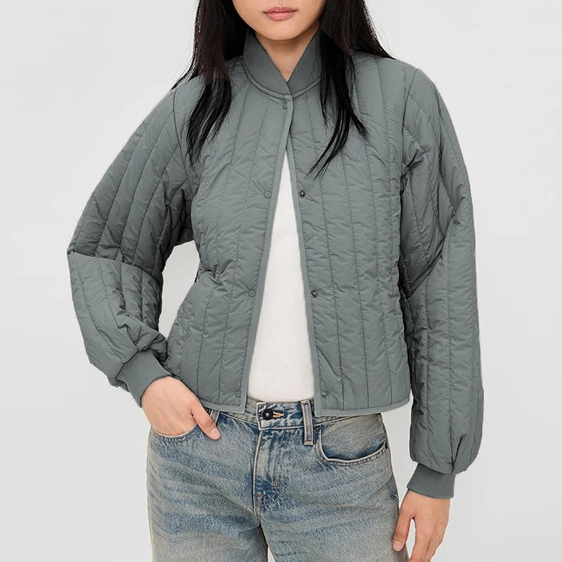 Women's Bomber Jacket Winter New Arrival Lightweight & Warm Long-Sleeve Coat Woman Clothing Chaquetas De Mujer