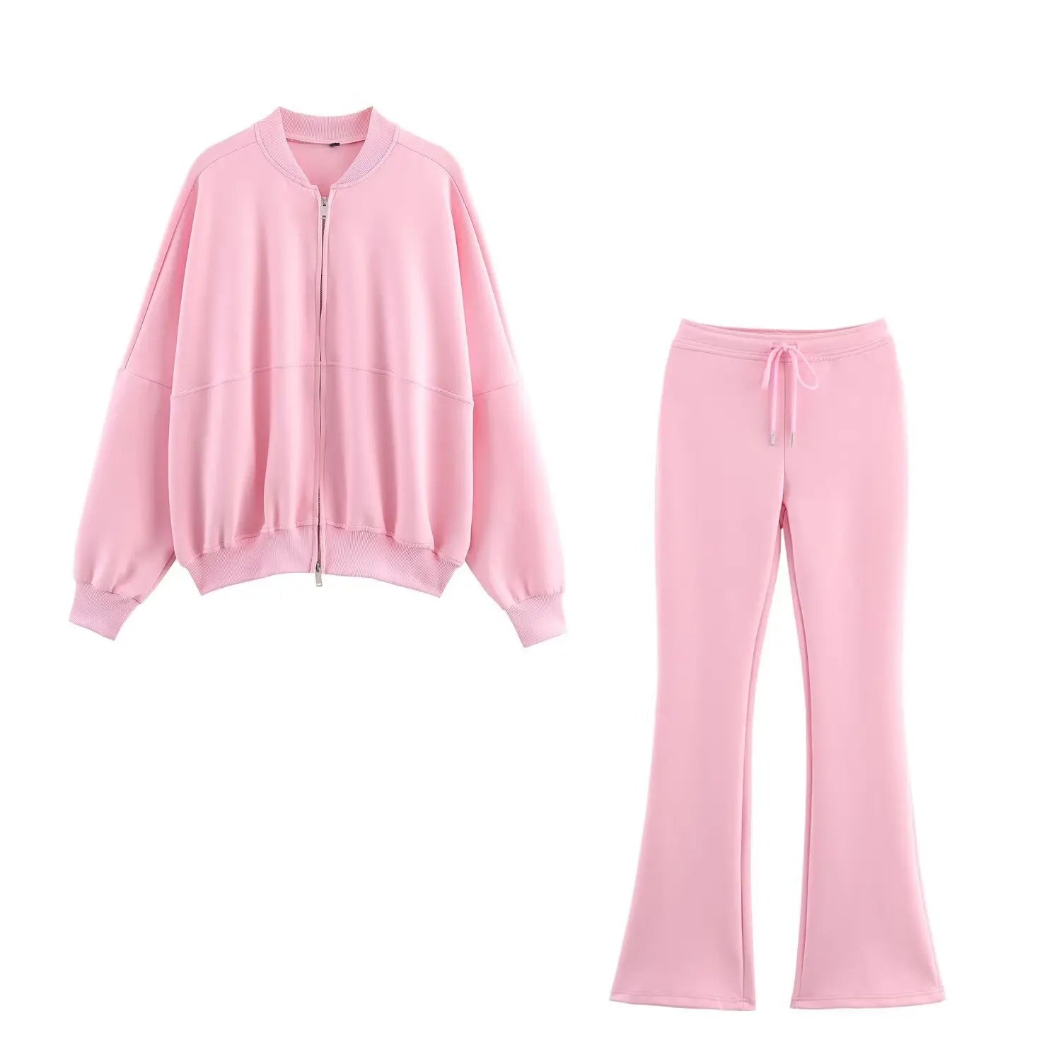 2025 Spring and Autumn New Product Fashion Casual Sports Set Bomber Jacket Jacket Flag Pants
